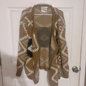 Ci Sono | Tan Aztec Cardigan - Sz 2X/3X